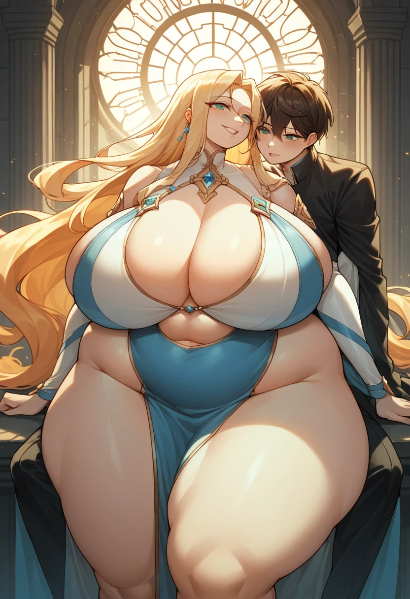 score_9, score_8_up, score_7_up, score_6_up, source_anime, masterpiece, newest,
Highly detailed, couple BREAK 1 girl, revealing clothes, (extremely fat:1.4), (gigantic fat rolls:1.1), thin face, thin neck BREAK (long haired sexy young man:1.4)