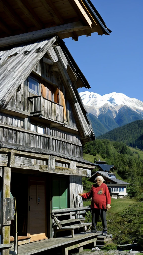 rotten human, Japanese, old man, man, Frankestein, big man, horror, mountain hut