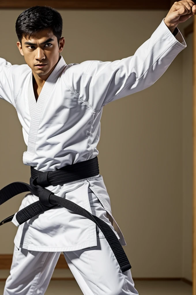 A karate black belt who is beating all martialarts