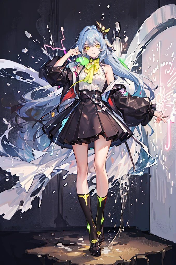 ((top-quality)), ((masterpiece)), (detaileds:1.4),Style image of woman in white blouse and light blue skirt in bright city,Light shines on the whole figure ,Long, long hair to the waist,Hair Color Brown,Wearing a small necklace,long skirt, long skirt,summer clothing ,Looking at the camera、a smile、Woman laughing, modern casual clothing, casual clothing style, casual modern clothing, Laughing with open mouth, HDR(HighDynamicRange),Ray traching,NVIDIA RTX,Hyper-Resolution,Unreal 5,sub-surface Scattering,PBR Texturing,Postprocess,Anisotropy Filtering,depth of fields,Maximum clarity and sharpness,multi-layer texture,Albedo and specular maps,Surface Shading,Accurate simulation of light-material interactions,perfectly proportions,Octane Rendering,Two-tone lighting,Wide aperture,Low ISO、White Balance、thirds rule、8K RAW、