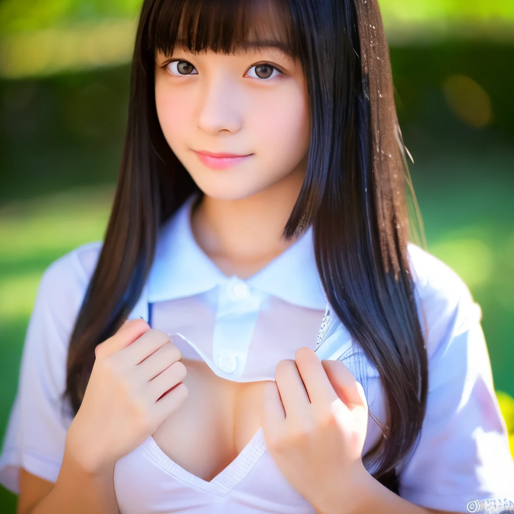 1 top quality girl Very cute beauty small, Bright Eyes Shine, Shine肌 18-year-old, Black Hair Clean and bright appearance, , and a cute Beautiful Bangs Big Breasts School high school Nude Erotica Blushed cheeks