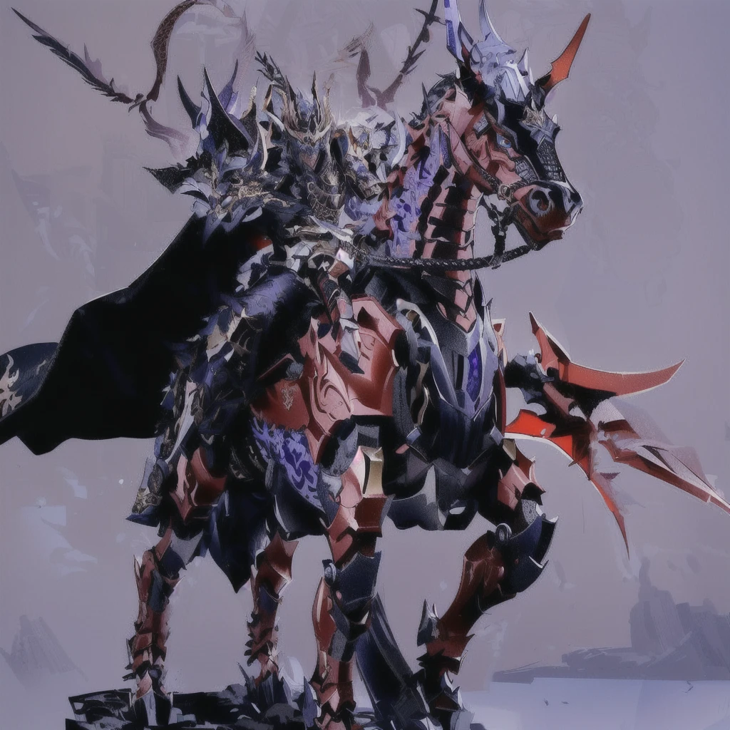 Close-up of a statue of a man on horseback., Full plate of ancient dragon armor, dragon knight, Armor inspired by a demon dragon., Spiderman in full samurai armor, Mysterious Anubis Valkyrie, 😱 Chaos · Nightmare Resin, By Kano Tanyu, Dragon made from machine parts, Ornate armor covered in thorns, A heavily armored mech dragon., Dragon-looking armor , Close-up of a statue of a man on horseback., Full plate of ancient dragon armor, dragon knight, Armor inspired by a demon dragon.,มีชายคนหนึ่งride a horseและมีอัศวินอยู่บนนั้น, Masterpiece, Highest quality, war, Cold Weather, realistic, 1 person, mature man, A quiet and charming young man, 30 years old, ride a horse, Portrait, Highly detailed face, 寒さと smile, ((blue eyes)), ((black short hair)), [Thick eyebrows], holding a crescent repeater,Lipo, ((black long coat)), ((all black)), (blue eyes) ,Short Black Quiff Hair with Soft Fringe, handsome , muscle, Facial expressions, Black Knight Armor , black fur shawl(Masterpiece,best quality,special, (Broad shoulders)) (muscle), male focus,ride a horse,black two handed sword, His black lance rose high., . Describe the man&#39;s appearance., Details of his sword, Characteristics and characteristics of monsters, and convey the tension and power of the encounter.."