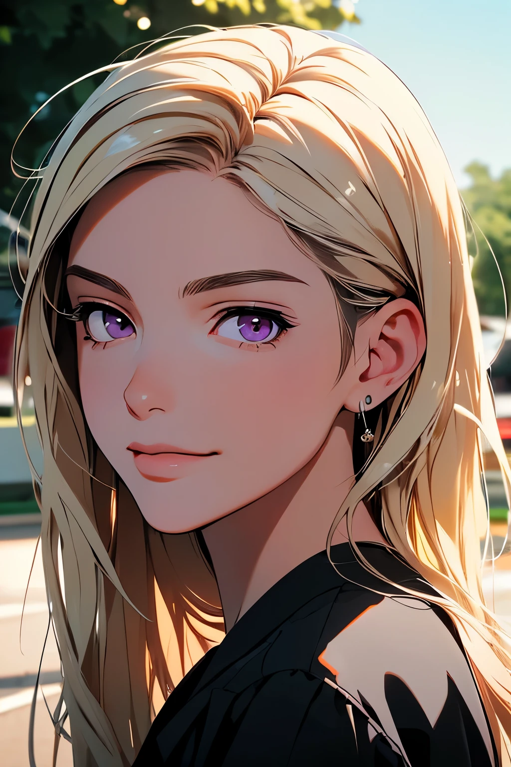 bishamon from noragami, ((anime girl doing physical exercise,)) c((abelos blonds compridos)), ((purple eyes)), curly hair, long wavy blond hair , ((A girl)), (blond), (slender figure , breasts big) , _(((work of art)))_(portraite)_diffuse light_dynamic shadows_sharp focus_realisitic_1girl_smiling_2d illustration_8K_summer_Lewd_Film grain_Ilford HP5_80mm_big hair_ (masutepiece: 1.3), (max resolution: 1.2), (Ultra HDTV: 1.2), cinematric light, Ultra HDTV, (Detailed eyes and skin), (detailed facial features), nffsw, 8K resolution, Sharp Focus: 1.2, Perfect Style, Beautiful face, Perfect body, precise, Anatomically correct, Highly detailed face and skin texture, Glossy skin, Fair skin: 1.2, Grinning, glad