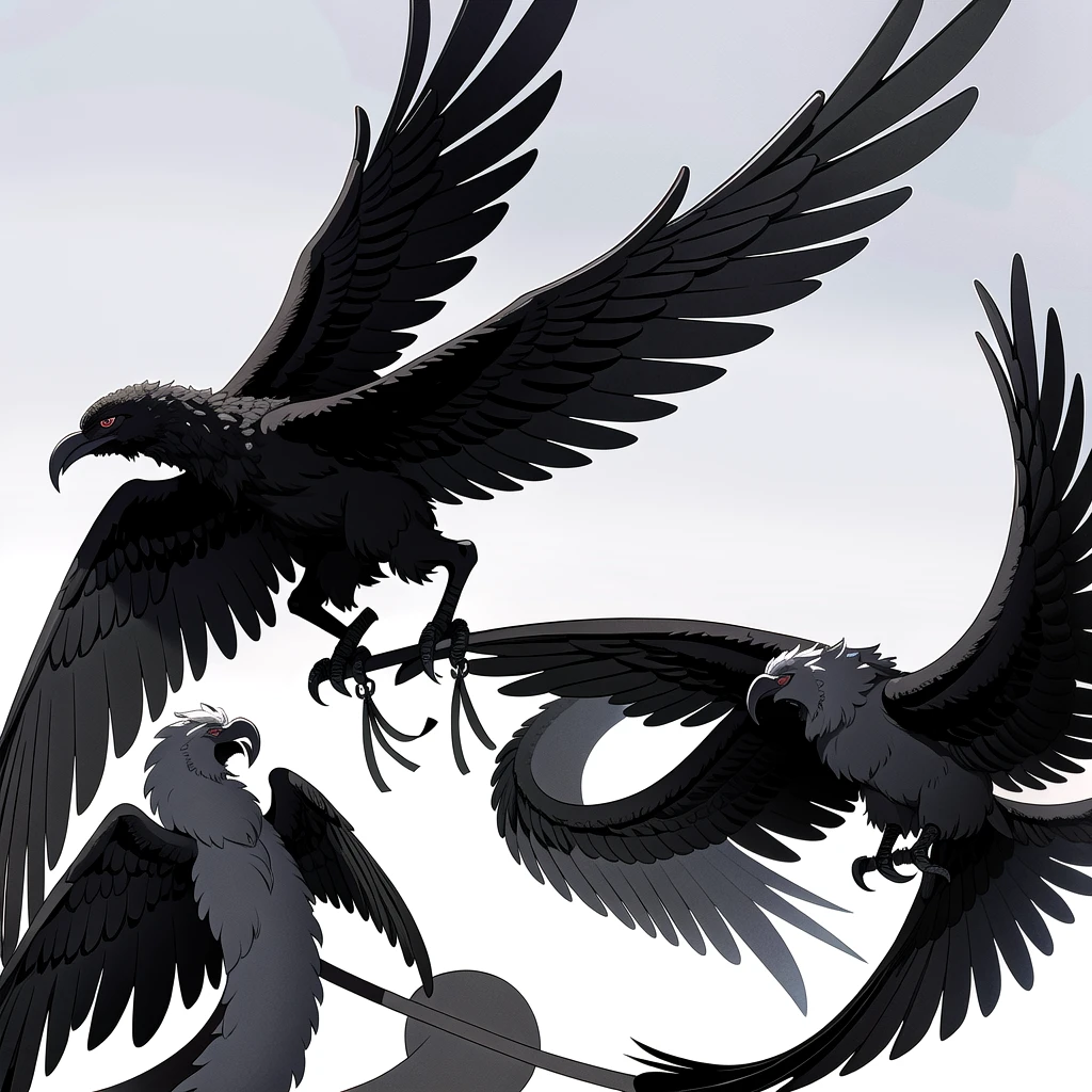 1 Flamengo tattoo, with the vulture flying overhead in black and white