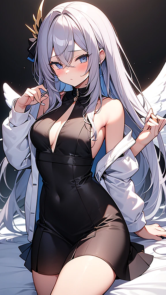 {{The lustful angel takes over the body of a high school girl and transforms the high school girl's face into that of an angel, Intense vaginal sex with a high school girl's boyfriend}}, High school girl angel having intense vaginal sex with a man, Bouncing Big Tits, (See-through:1.3),White Seraphim,Sailor suit, White Theme,, Sailor suit, View your viewers, Insanity, Disheveled long hair, Beautiful attention to detail,Hair shines,Elevation,Blue sailor collar, Firm breasts,A light smile,Partially, ((Intense vaginal sex with a man: 1.5)), Cowgirl Sex, NSFW
