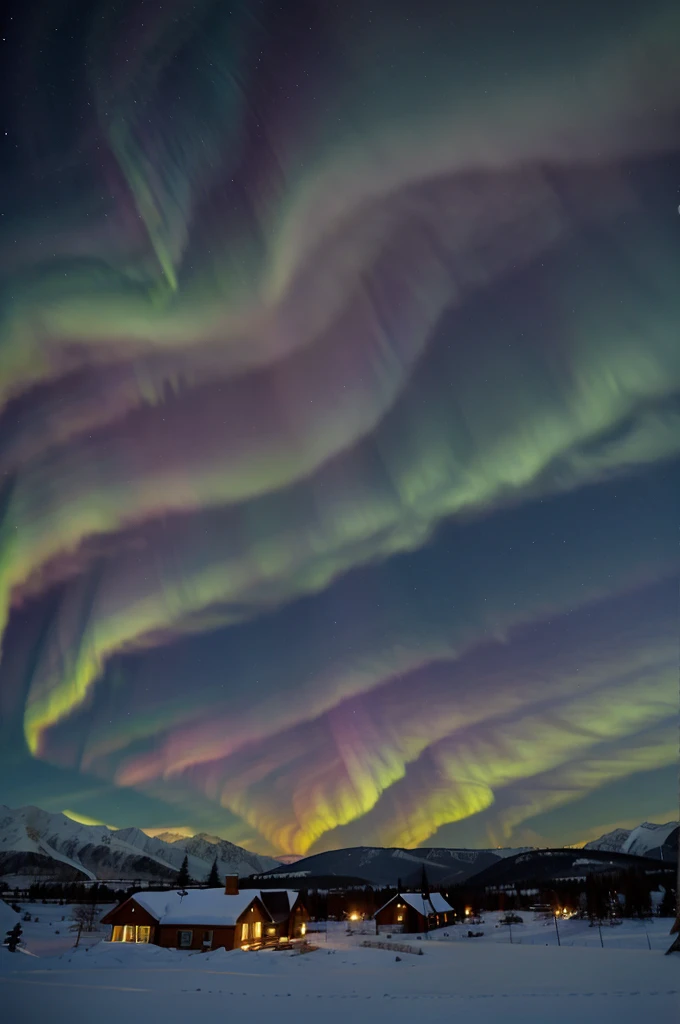 beautiful sky with Aurora