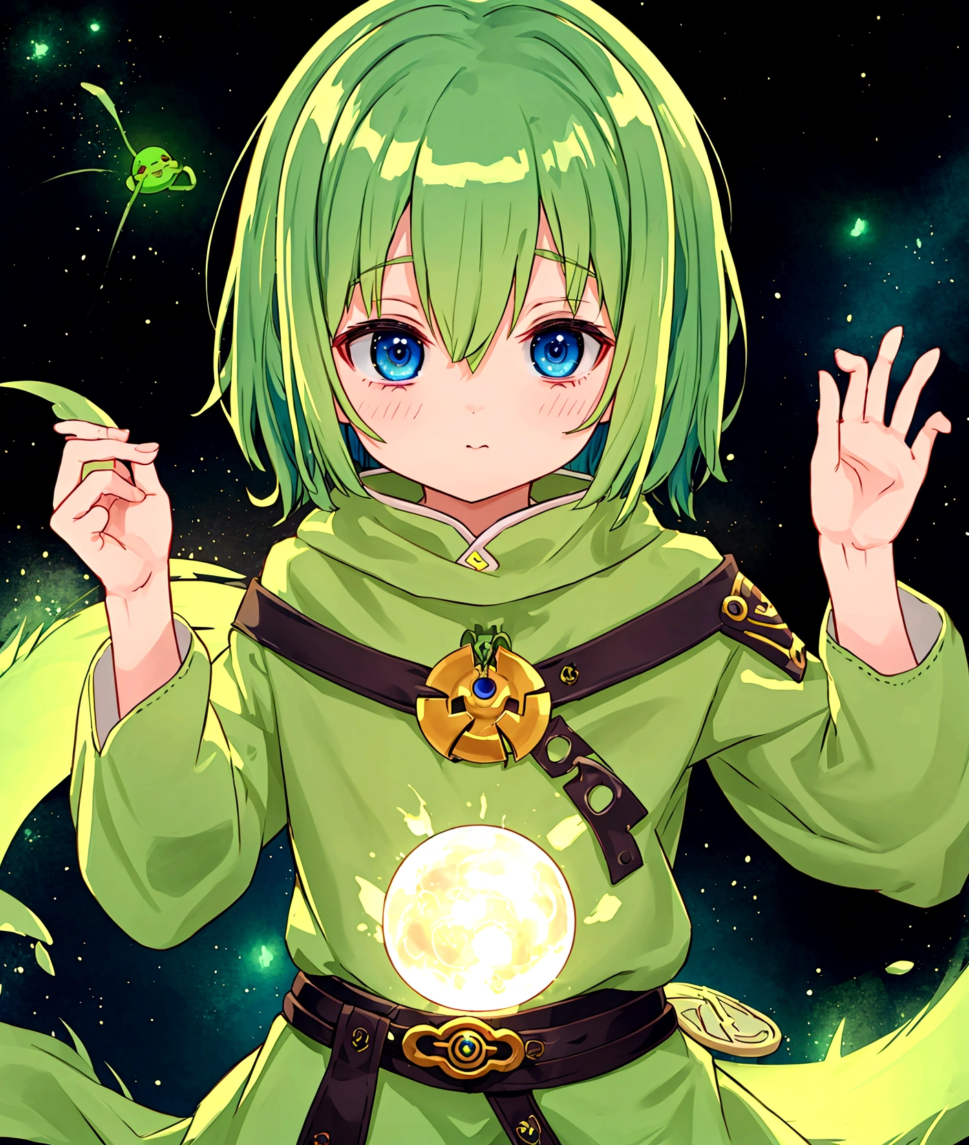 One person、Green skinned, Young Girl、Namek Alien