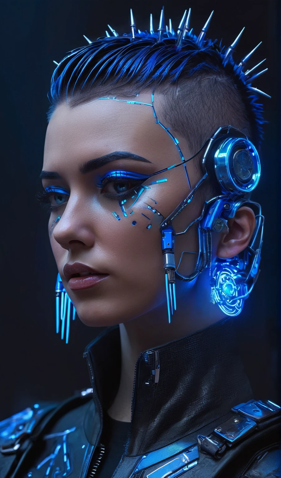a (giraffe pattern outfit) yellow and black outfit,sword,beautiful cyberpunk woman,cyberpunk angry gorgeous goddess,beautiful cyborg girl ,hyper realistic,intricate details,cinematic lighting,vibrant colors,award winning,stunning,masterpiece