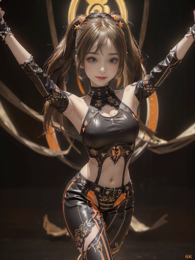1girl, solo, ponytail, wide hips, thigh highs
