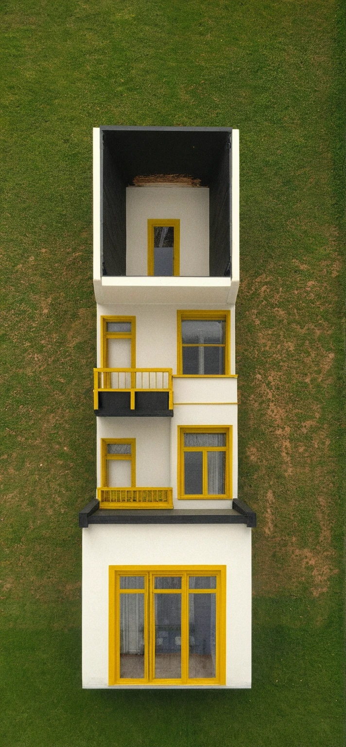 head of'artwork, High quality, best quality, authentique, great detail, En plein air, villa de plain-piedXL, groupe aiai, style de maison moderne dans la rue ,stairs, white wall ,road,pavement, grass, trees, sky, nuvens, (day light:1.1)