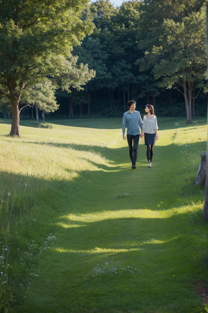 Walking on the grassland
