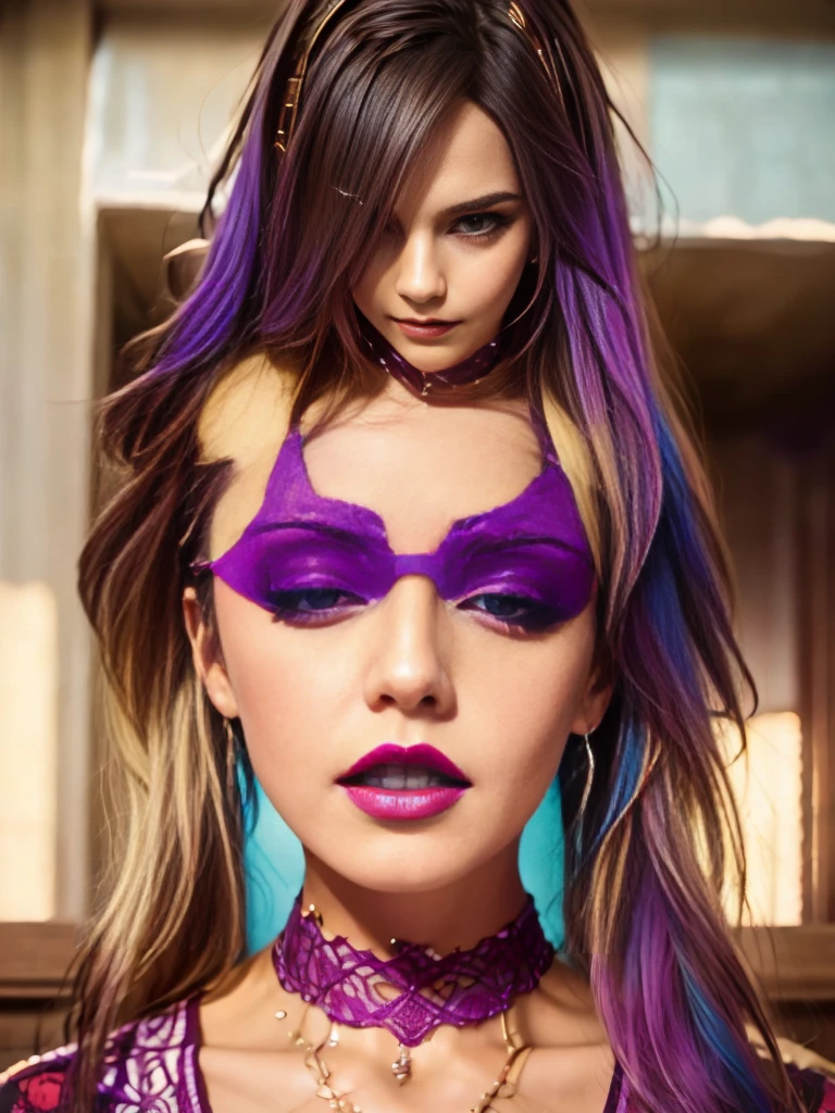emma watson, (((full body photo))) , fractal lace lingerie, simple fractal pattern, sexy pose, (realistic:1.2), (realism), (masterpiece:1.2), (best quality), (ultra detailed), (8k, 4k, intricate),(85mm),light particles, lighting, (highly detailed:1.2),(detailed face:1.2), (gradients), colorful,(detailed eyes:1.2)(dynamic angle:1.2), (colourful eyeshadow, dark red lipstick, impressive eyeliner, mix make up, choker, detailed dark brown eyes,facing the viewer, cameltoe, sitting with legs spread, longing gazing hungry sexy facial expression, arms behind back, hands not visible