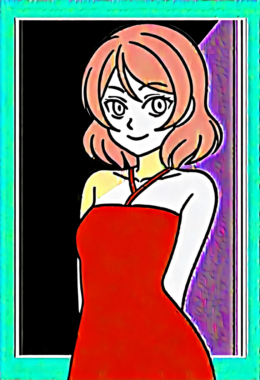 Maki nishikino love live, blue eyes, red hair, purple eyes,hair flower, solo, Fashion ,bare shoulders, perfect eyes, Perfect iris,Perfect skin,Soft front light,Casual,(pastel colour:1.2), halter neck,thin straps , (lipstick:0.7),v arms, cowboy shot, sexy, closed mouth