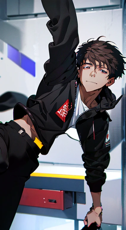 (best quality,4k,8k,highres,masterpiece:1.2),ultra-detailed,(realistic,photorealistic,photo-realistic:1.37),1 man,31 years old,mature man,very handsome,without expression,smile,short grey hair,blue eyes,penetrating gaze,perfect face without errors,imposing posture,businessman,office background,cinematic lighting,hdr image