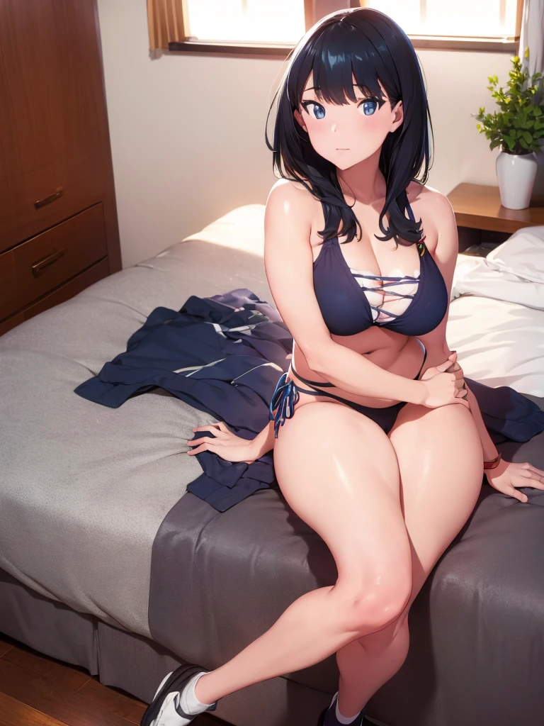 Rikka, A-line skirt,sexy girl,bed room ,on the bed,Beautiful slender legs,Big breasts,porn,bikini,girl friend sex,Beautiful, long legs,