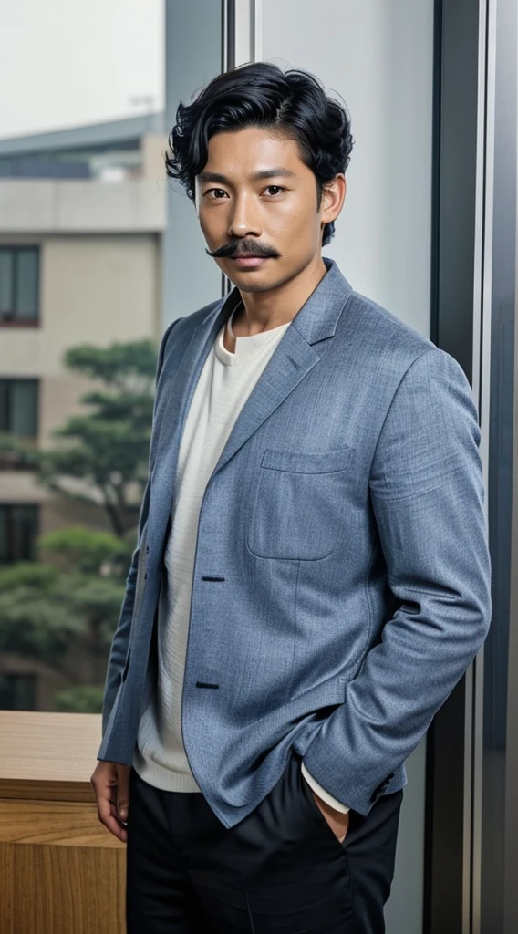 Korean man, Gong Yoo, Korean actor, Gong Yoo, 30 years old, black eyes, black eyebrows, a little bit of a mustache, a little bit of brown hair, hair parted in the middle, lips, a prominent nose, Gong Yoo&#39;s face is shiny, a good figure, big muscles, has muscles above....Nice muscles, arm muscles, leg muscles, nipples, a bit of hair, red panties......Pae Tung is the second largest. Big bulge underwear, realistic, high resolution, standing in the forest, arm and leg resolution, white skin, shiny skin, wet skin, facial resolution, Gong Yu, handsome man, short hair, portrait, Gong Yoo, high resolution, 50k camera shot, looking at the camera Yim, man, Gong Yoo..... Handsome, big muscles, six pack, handsome...... Really like Gong Yoo.