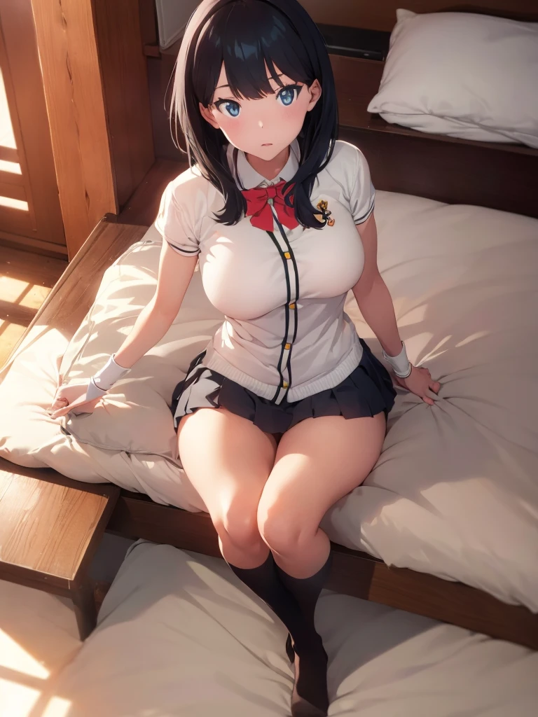 Rikka, A-line skirt,sexy girl,bed room ,on the bed,Beautiful slender legs,Big breasts,porn,female underwear,girl friend sex,Beautiful, long legs,obscene