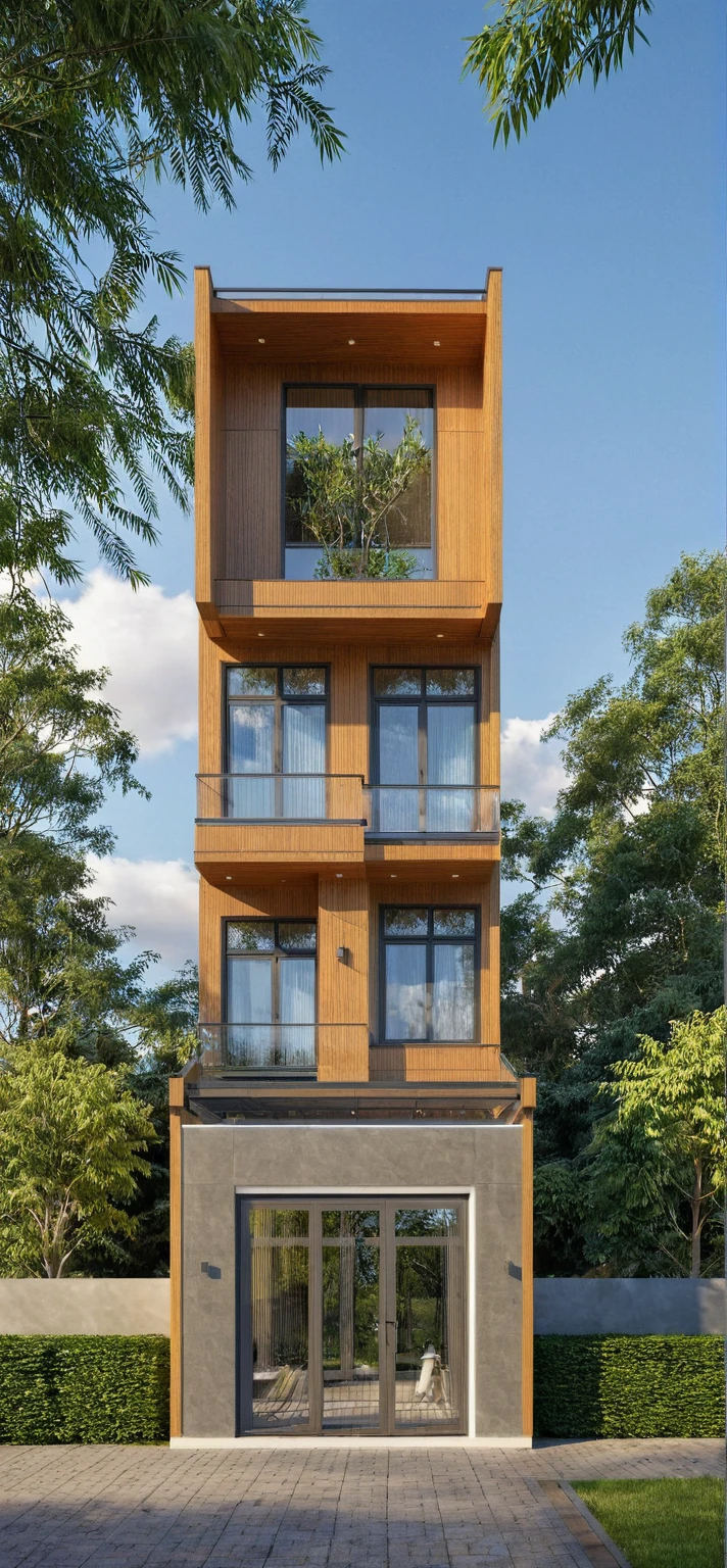 Raw photo,Masterpiece, high quality, best quality, authentic, super detail,
exterior, outdoors, house style modern on the street, glass windows, gate, wooden ceiling, glass, luxury modern
road,pavement, trees, sky, cloud, (daylight:1.1)
