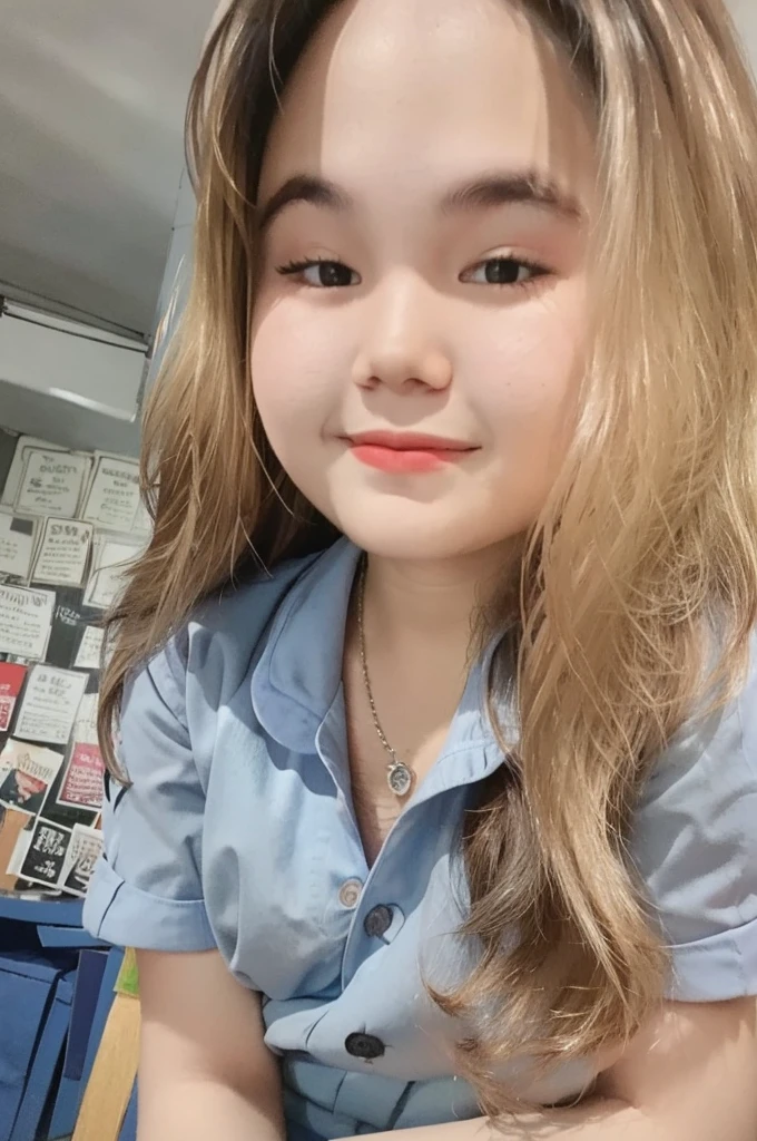 RAW, Best quality, high resolution, masterpiece: 1.3), Beautiful girl with long wavy hair, on the stage of a nightspot ((senior high school clothes)), white shirt, grey skirt, highres, 4k, HDR, 1girl, photorealistic, realistic, small breasts, long wavy hair, ((whole body)) turning away facial at viewer, closeup, public clubbing background