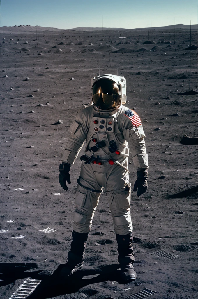 Man standing on moon 