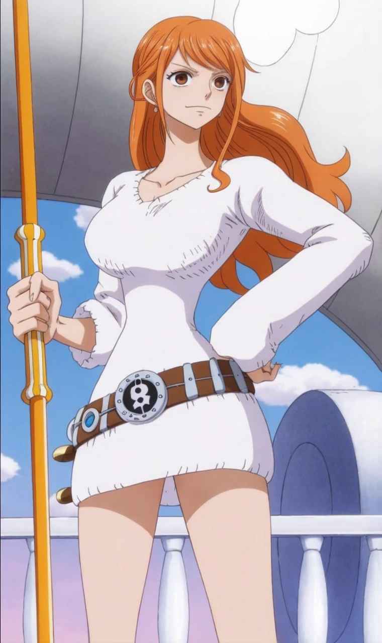 Nami from one piece make her act sexually amd nude
