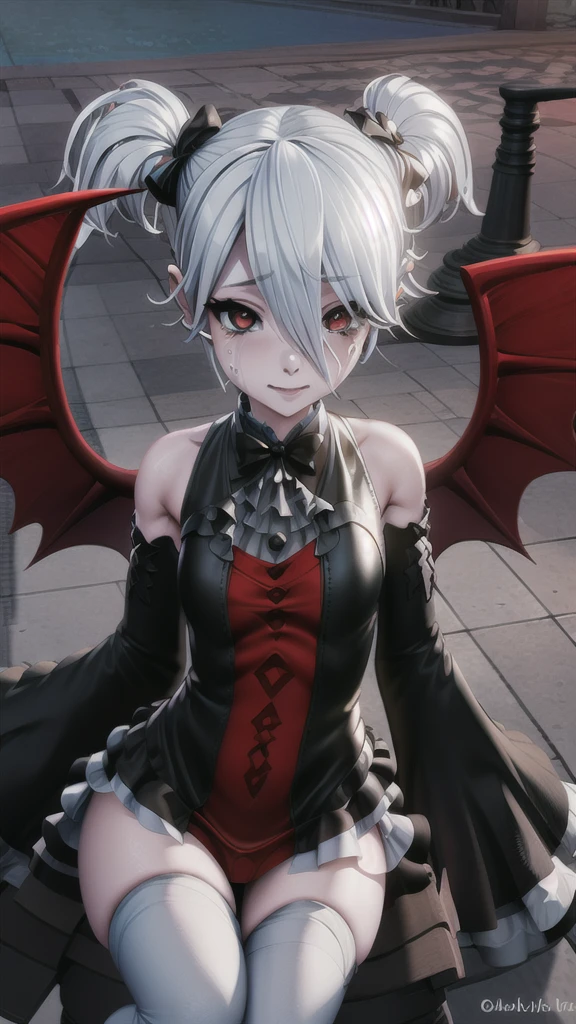 Hatsune MikuHumansEatingCryingDarkChurchRed BloodCat EarsHornsSmall BreastsBlue DressBandageBandageCannibalism
