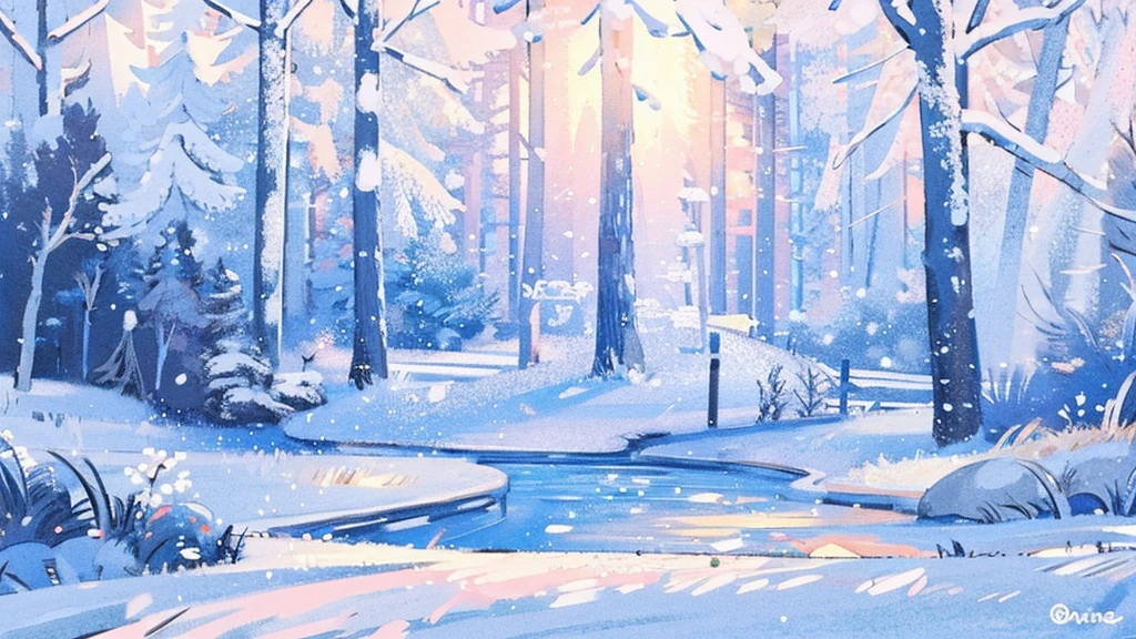 Pointillism, An anime, Daily life, Story a scene, Breath of winter, , The end of winter is , Aesthetic, emotion, Nostalgia, Complex illustrations, meticulously made, fade