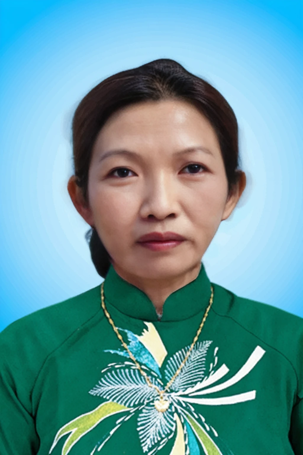 Highly realistic photo, a colorized photo, Portrait of a 35 year old Vietnamese old woman, 8k