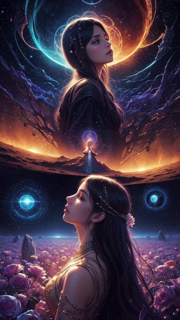 "Bohemian Rhapsody" is a digital masterpiece of surrealism, inspired by the iconic lyrics. This intricate artwork transports you to a dreamlike realm, with a fantastic blend of symbolism and vivid imagination. The rendering is a symphony of colors and forms, beautifully textured to depict a fantastical world that intertwines with the lyrical narrative.
The composition shifts seamlessly from the ethereal opening to the dramatic climax, mirroring the song's emotional journey. The digital technique allows for a myriad of visual elements to come to life, from the intricate details of the characters to the abstract swirls and celestial scenes that capture the essence of the lyrics. The vivid, almost hyperreal colors and surreal images create a visually arresting tableau, while the intricate digital painting technique further emphasizes the otherworldly atmosphere.
Through this artwork, the viewer is taken on a surreal and emotional rollercoaster, where reality and fantasy meld into one, aligning with the iconic lyrics penned by Freddie Mercury. This award-winning illustration is a testament to the power of digital art to evoke emotions and encapsulate the essence of a classic song.