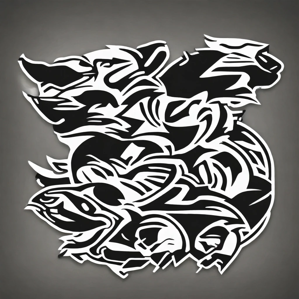 Killer ferret in e-sports logo style, minimalistic, 2d, bicolor, vectorised, white flat background