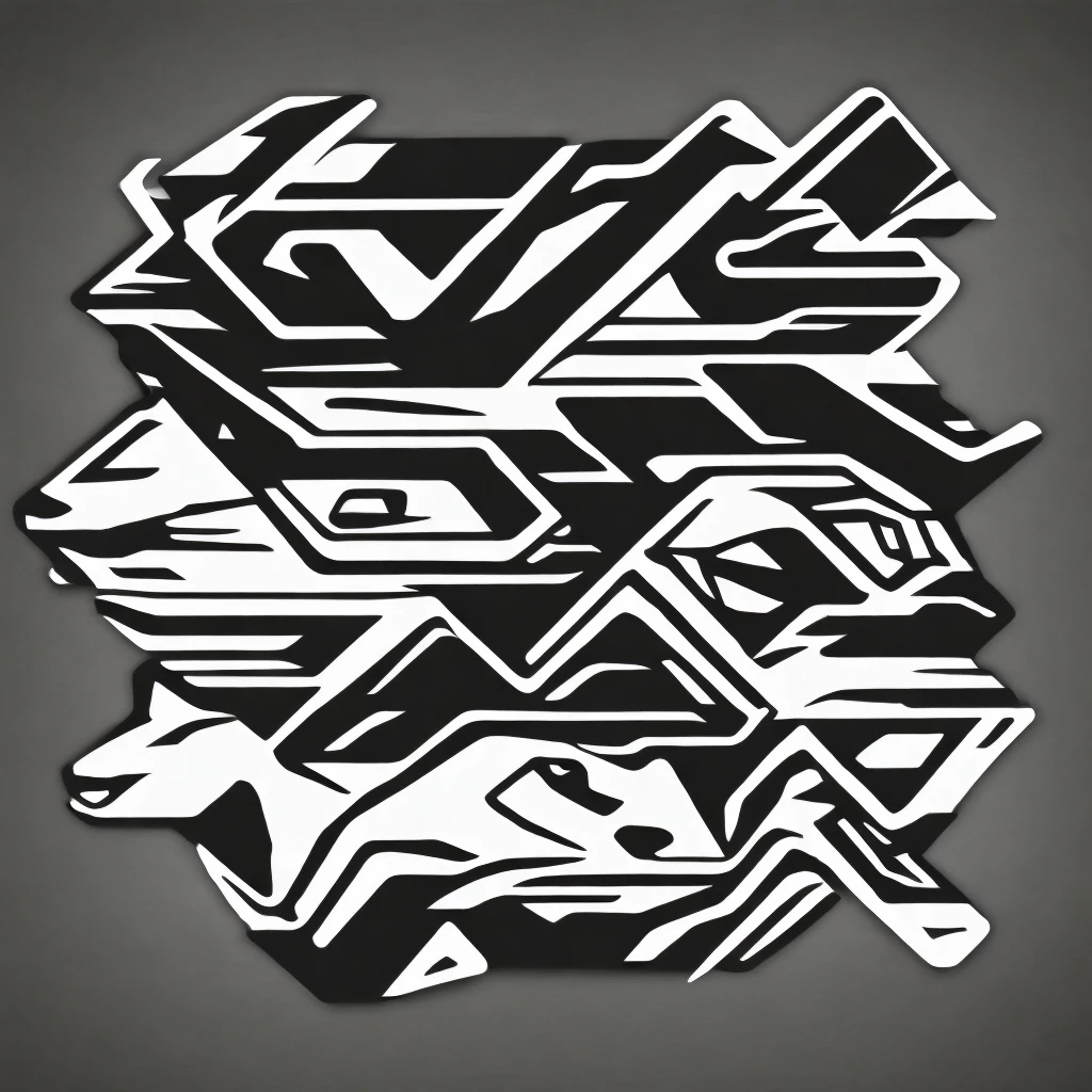 Killer ferret in e-sports logo style, minimalistic, 2d, bicolor, vectorised, white flat background