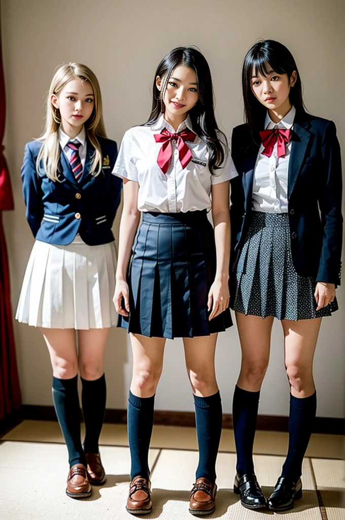 8K, RAW Portrait (Japanese women),masterpiece、Photorealistic:1.3、Realistic, Ultra-high resolution, Highest quality, Real Life Photos ,( in the evening :1.1),
((((2 girls:1.5)))), (((Two girls showing off their panties In the room)))、(Cute face:1.3)、日本の2 girls,((Two Japanese high school girls))、((Two real high school girls))、((Japanese High School Uniform:1.6))、 blonde,Slender body,、In the room、
big, beautiful, beautiful目, Black Hair,(Written boundary depth:1.3)、 ((Dark brown eyes:1.2))、(Realistic skin texture:1.3)、(Immersive atmosphere:0.8、Chiaroscuro:1.2) 、(Look Viewer:1.3)、((smile:1.3))、((From belowの天井:1.2))、((She's wearing tiny silk panties))、((Panty shot))、((A woman rolling up her skirt))、((From below:1.15))、((Crotch close-up:1.42))、((Panty shot))、((Spread your legs out to the side:1.4))