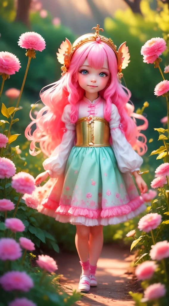 Peach Fuzz系,Peach Fuzz colors,enamel,agates,A flesh-colored world,Blood Blue Maiden 32k(tmasterpiece,k hd,Aoyama Pond,hyper HD,32k)Long flowing bright light pink hair,blood pond,zydink, a color,Grumpy (Post-cock scarf), Combat posture, looking at the ground, long light pink hair, Floating bright blue, Fire cloud pattern gold tiara, Chinese long-sleeved gold silk burgundy garment, (Abstract metaverse splash:1.2), white backgrounid,Peony flower vitality protector(realisticlying:1.4),Peach Fuzz hair,Smoke on the road,The background is pure, A high resolution, the detail, RAW photogr, Sharp Re, Nikon D850 Film Stock Photo by Jefferies Lee 4 Kodak Portra 400 Camera F1.6 shots, Rich colors, ultra-realistic vivid textures, Dramatic lighting, Unreal Engine Art Station Trend, cinestir 800,A girl with long flowing bright light Peach Fuzz,Huge colorful bubbles light pink Baby Baby Cute smile Wearing a flower dress Wearing a flower crown on the head Butterfly Butterfly wings