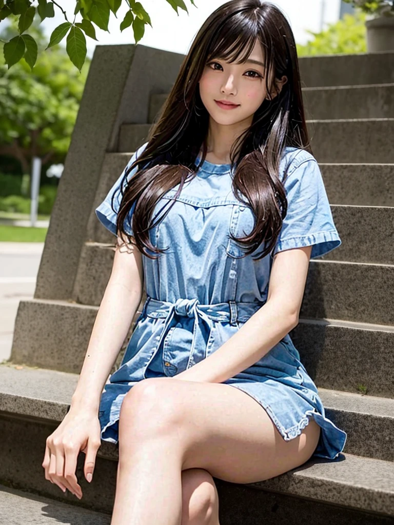 Highest quality、beautiful girl、Sitting、Spread your legmile,from below