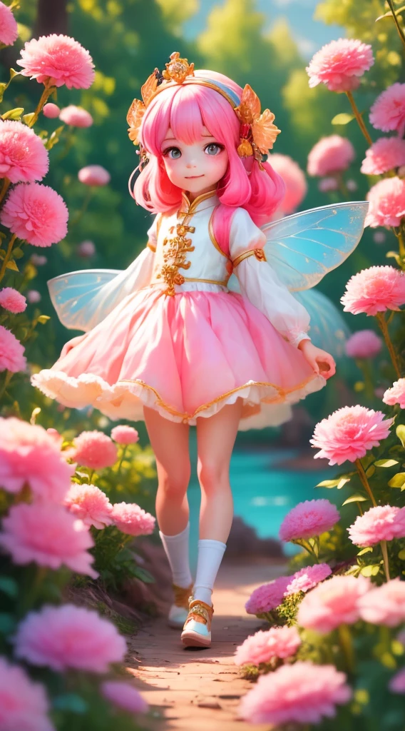 Peach Fuzz系,Peach Fuzz colors,enamel,agates,A flesh-colored world,Blood Blue Maiden 32k(tmasterpiece,k hd,Aoyama Pond,hyper HD,32k)Long flowing bright light pink hair,blood pond,zydink, a color,Grumpy (Post-cock scarf), Combat posture, looking at the ground, long light pink hair, Floating bright blue, Fire cloud pattern gold tiara, Chinese long-sleeved gold silk burgundy garment, (Abstract metaverse splash:1.2), white backgrounid,Peony flower vitality protector(realisticlying:1.4),Peach Fuzz hair,Smoke on the road,The background is pure, A high resolution, the detail, RAW photogr, Sharp Re, Nikon D850 Film Stock Photo by Jefferies Lee 4 Kodak Portra 400 Camera F1.6 shots, Rich colors, ultra-realistic vivid textures, Dramatic lighting, Unreal Engine Art Station Trend, cinestir 800,A girl with long flowing bright light Peach Fuzz,Huge colorful bubbles light pink Baby Baby Cute smile Wearing a flower dress Wearing a flower crown on the head Butterfly Butterfly wings