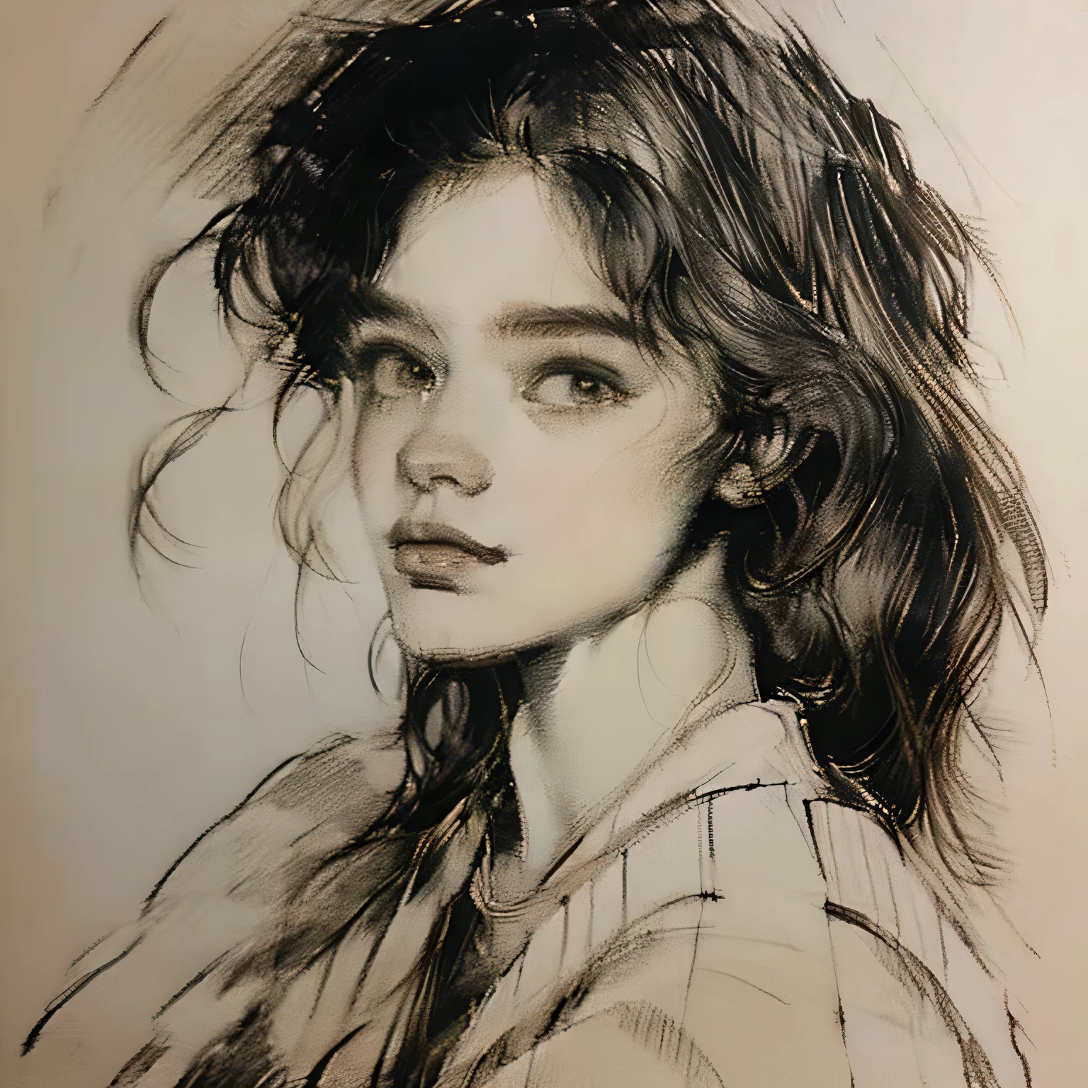 Portrait of a beautiful girl of the 17th century, early teens, top quality, ((cozy atmosphere, fashionable atmosphere, good atmosphere)), 1.3, rough illustration with simple strokes, light color, masterpiece, 8k
