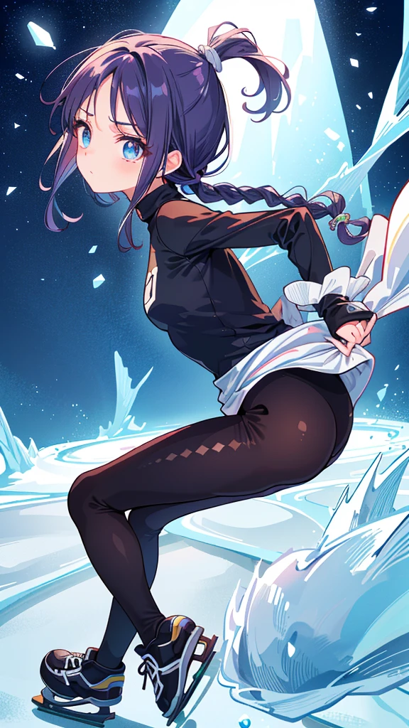 Highest quality、High resolution、Detailed Background、(Beautiful face in every detail:1.4)、Anatomically correct、(Detailed facial expressions)、(fine grain:1.2), (shoot from side:1.5), age Beauty、Cute hair color、Braided Ponytail、Braided bob cut、Braided twin tails、Lower grade primary school students, Speed skater, Beautiful forward leaning form, (one piece、turtleneck、No sleeve:1.5、Full Body Tights、Old-fashioned, plain skates)、Perfect body line、 (Desperately slipping away on the ice:1.5、Spting:1.5)、(I have tears in my eyes:1.5、Screag and looking like she&#39;s about to cry)、Extreme Speed、in the forest、lake、Flowing Scenery