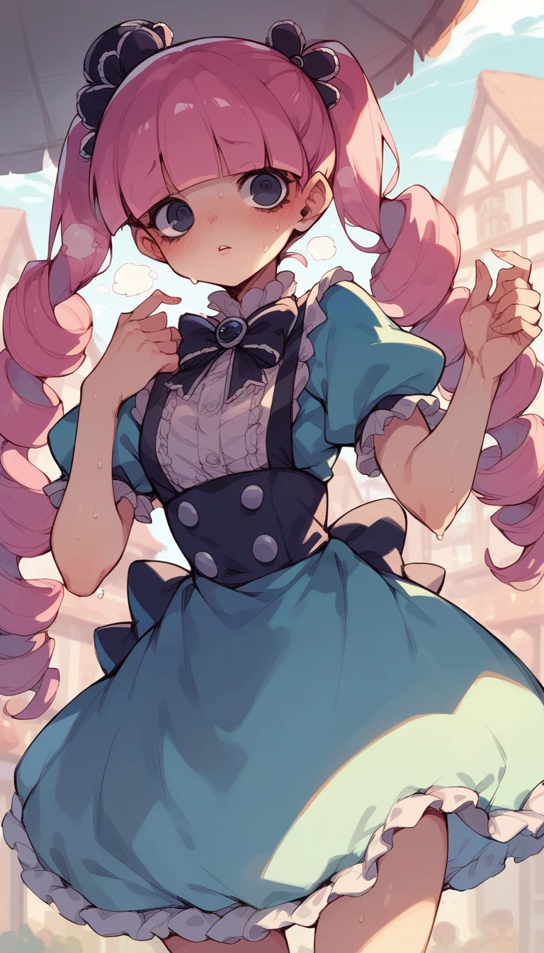 nsfw,1 person,Sweat,White Breath,solo,Perona,In town