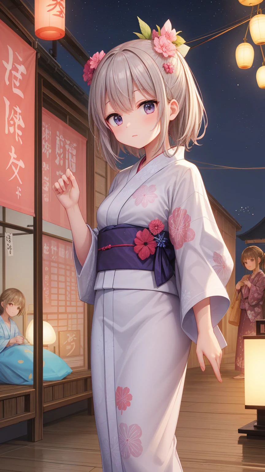 Summer festival、yukata、night