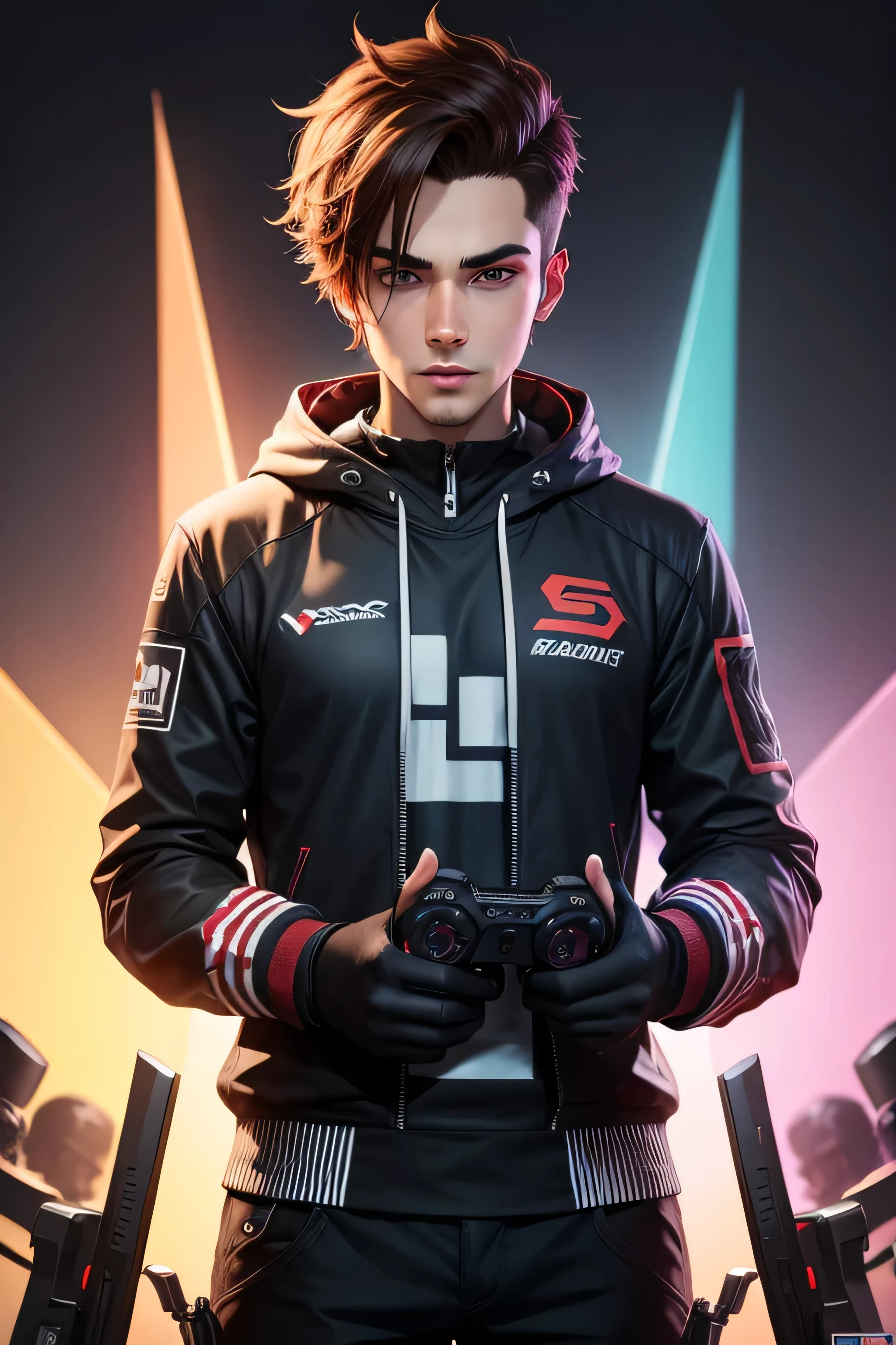 male gamer background