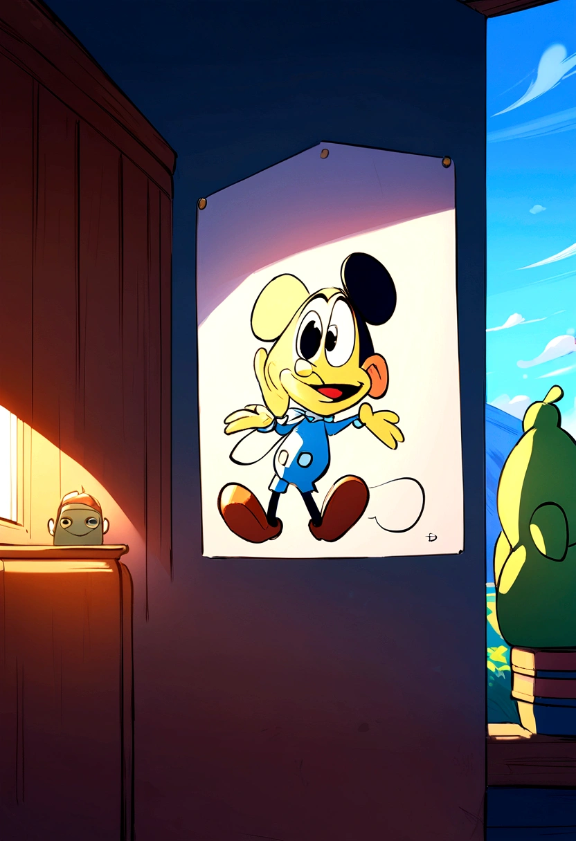 Pixar cartoon character,disney drawing