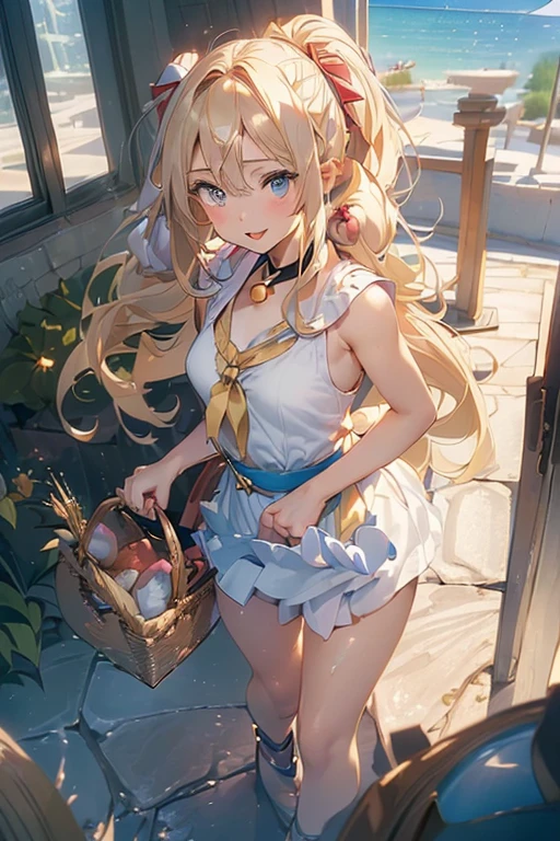 (perky chest:1.2), (pointed chest:1.2),(((Black Tunic:1.3))),(((cakes and bread in the basket),Cute and beautiful girl,Cute round face,Cute smile,with blush cheeks,Red Lip,a girl 22 years old, nsfw:1.2, beautiful body:1.3), shinny skin, BREAK, ((alice in the wonderland:1.3, cute, kawaii, lovely, funny, a girl falling down from sky:1.3, girl flying in sky:1.2, girl floating in air:1.3, rolling upskirt by wind:1.5, (with sparkling eyes and a contagious smile),open mouth, Looking at Viewer, surprised, putting hands on crotch over the skirts:1.35)), BREAK, ((floating things as follows:1.3, PlayingCards, Trump, tea cup, tea pot, tea spoons, pocket watch:1.3, lip sticks, candies:1.2, cookies, jam bottles, classical door_keys)), ((long purply_Blue dress :1.5, wearing long flaired skirt:1.3, the skirt is blowing:1.3, cute White Apron, black stockingedium long platinum-blonde hair:1.2, twin tail hair:1.6, tied hair with a large ribbon), (Blue eyes, bright pupils with highlights, detailed eyes), (lying down on your back:0.7, spreading legs with rising up straight:0.7), sexy posture, fantastic colorful art, (fantasy art:1.2, wondered images), ((correct anatomy:1.5, perfect anatomy:1.3, correct hand, small foot:1.2)),

