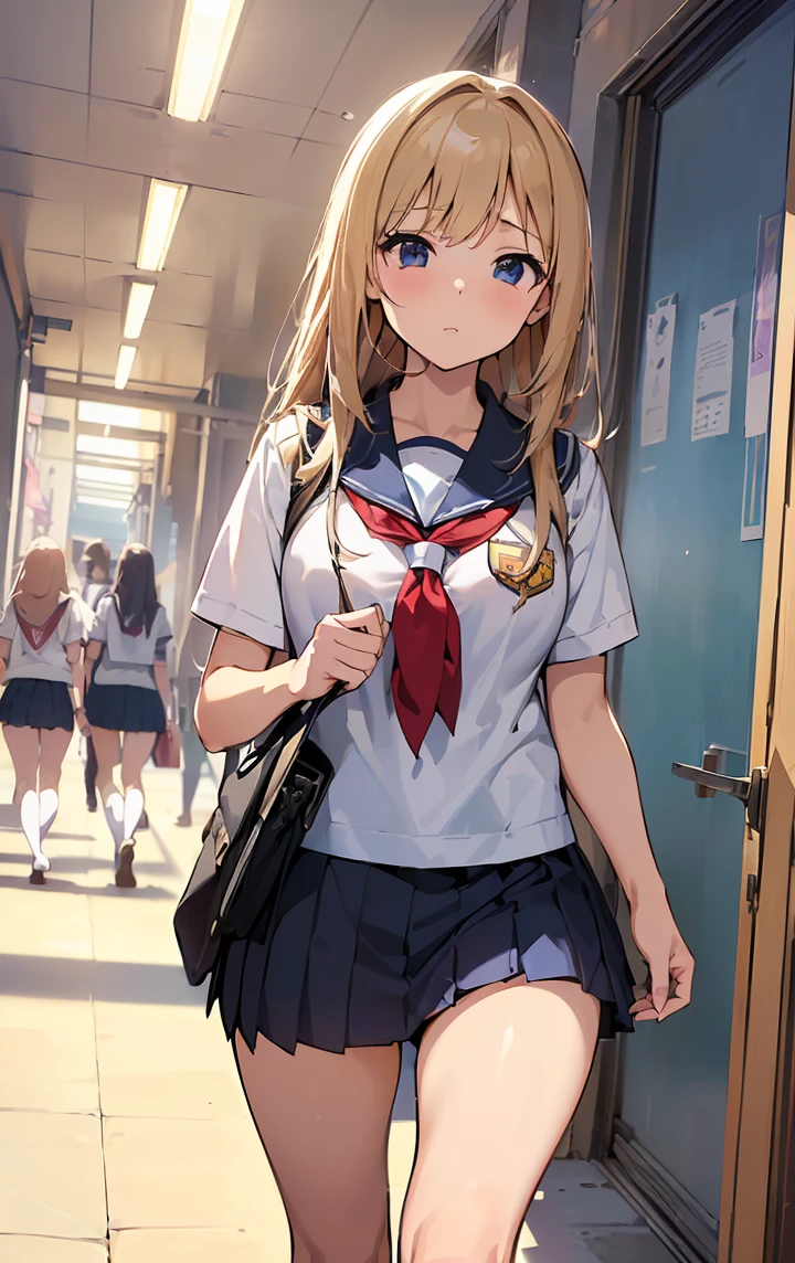 NSFW,Highest quality,4K,Full Color,((School corridor:1.4)),(Multiple subjects:1.6),high school girl,(There are many female students:1.5),(being with friends:1.5),(Walking and talking with friends:1.6), (Not aware of this:1.3),(Angle from the ground,Looking up angle:1.2),(Panty Shot:1.2),(Upskirt voyeur:1.2),(Going to school:1.2),(Low - Angle:1.2),(Invisible Man),(daily:1.3)
