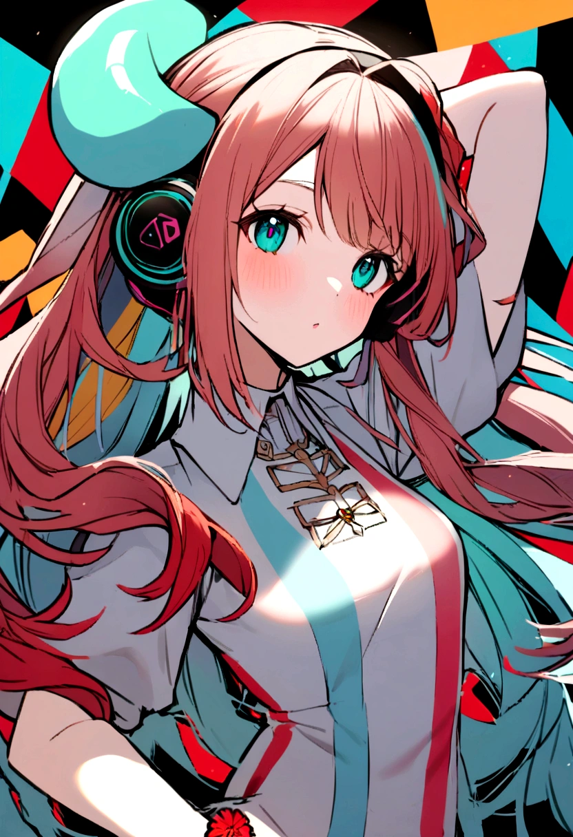 1girl,Makima but with hatsune miku corlor pallete