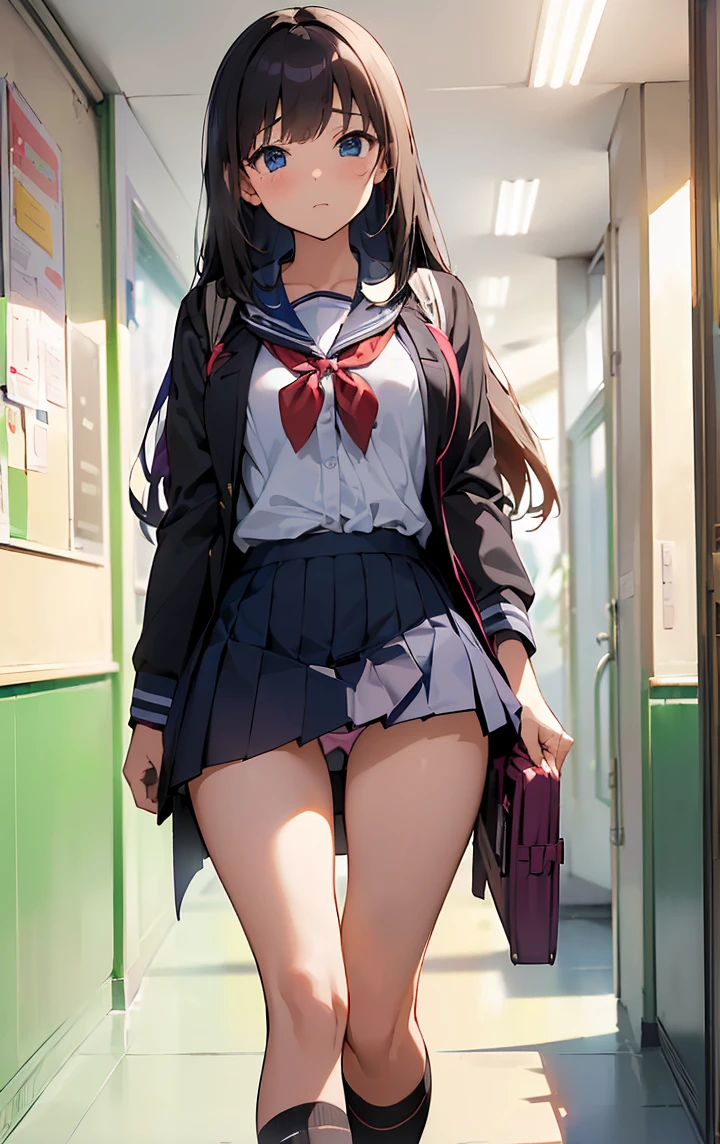 NSFW,Highest quality,4K,Full Color,((School corridor:1.4)),(Multiple subjects:1.6),high school girl,(There are many female students:1.5),(being with friends:1.5),(Walking and talking with friends:1.6), (Not aware of this:1.3),(Angle from the ground),(Looking up angle:1.2),(Panty Shot:1.2),(Upskirt voyeur:1.2),(Going to school:1.2),(Low - Angle:1.2),(Invisible Man),(daily:1.3)