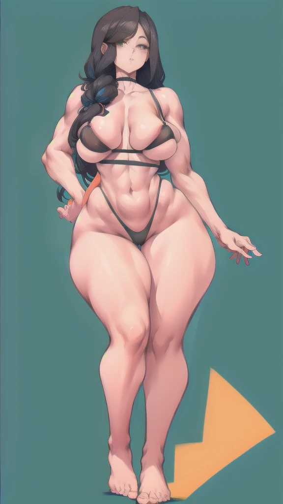 full body in image, full woman, (feet on image), simple hair, female body, mini jogger shorts, curvy body, large hips, beautiful woman, thicc body, big thighs, voluptuous body, full thick body, dinamic pose, curve body. detalied pose, body, simple background, expressive face, focus on face, line art, sketch
