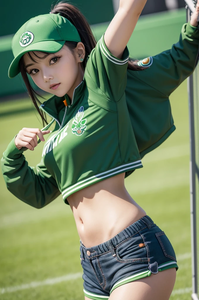 Green spot fan mascot female version