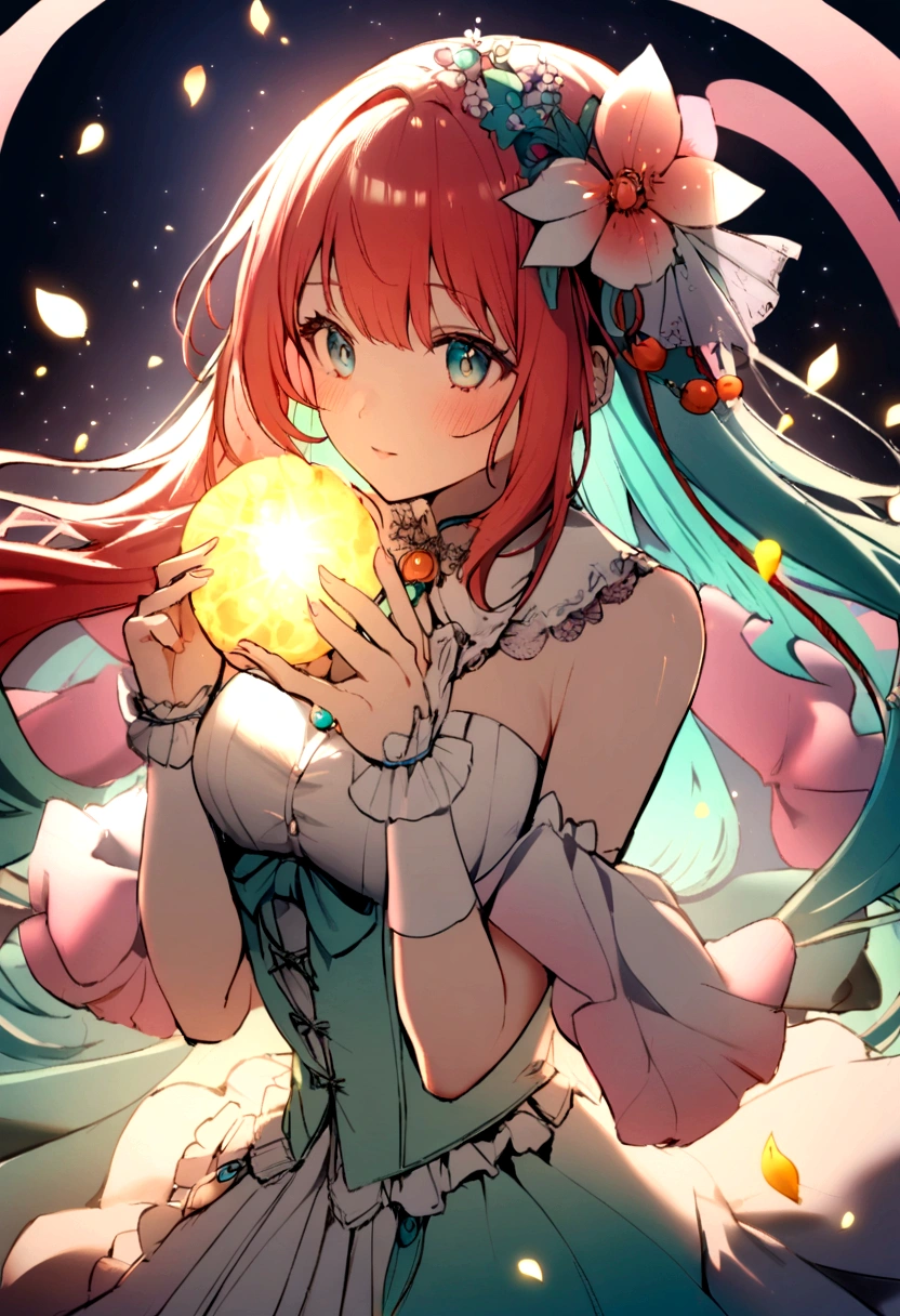 1girl,Makima but with hatsune miku color pallete