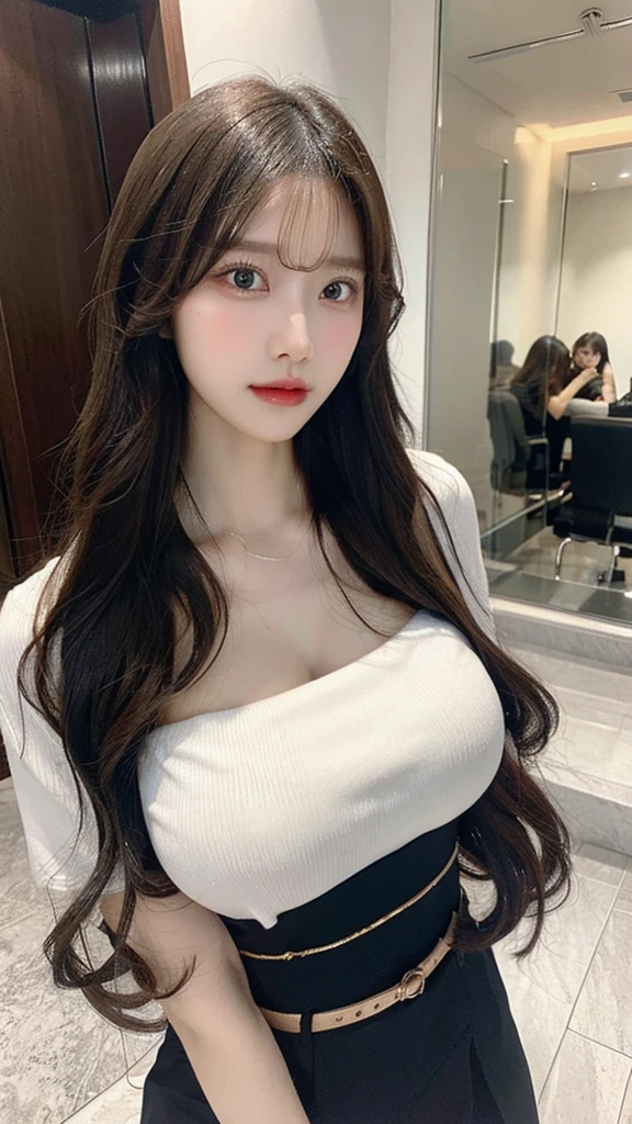 Beautiful body, Beautiful face, big breasts, long hair, very sexy clothes