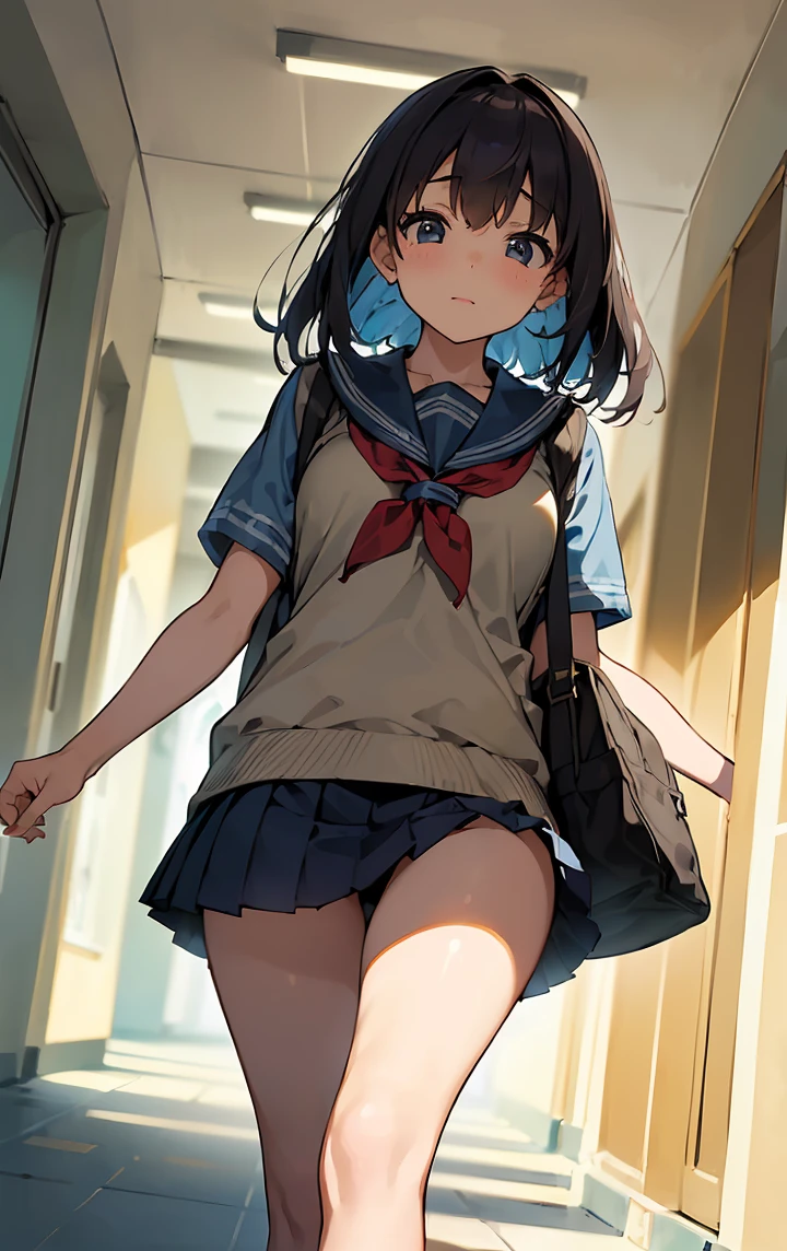NSFW,Highest quality,4K,Full Color,((School corridor:1.4)),(Multiple subjects:1.6),high school girl,(There are many female students:1.5),(being with friends:1.5),(Walking and having a fun conversation with a friend:1.6), (Not aware of this:1.3),Angle from the ground,Looking up angle,(Panty Shot:1.2),(Upskirt voyeur:1.2),(Going to school:1.2),(Low - Angle:1.2),(Invisible Man),(daily:1.3),(Full of women:1.5)